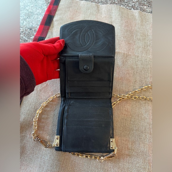 CHANEL CC Logo Leather Bifold Wallet/ - Picture 9 of 16